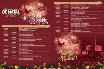 Abertura do Natal Brilha Soledade será neste domingo (26)