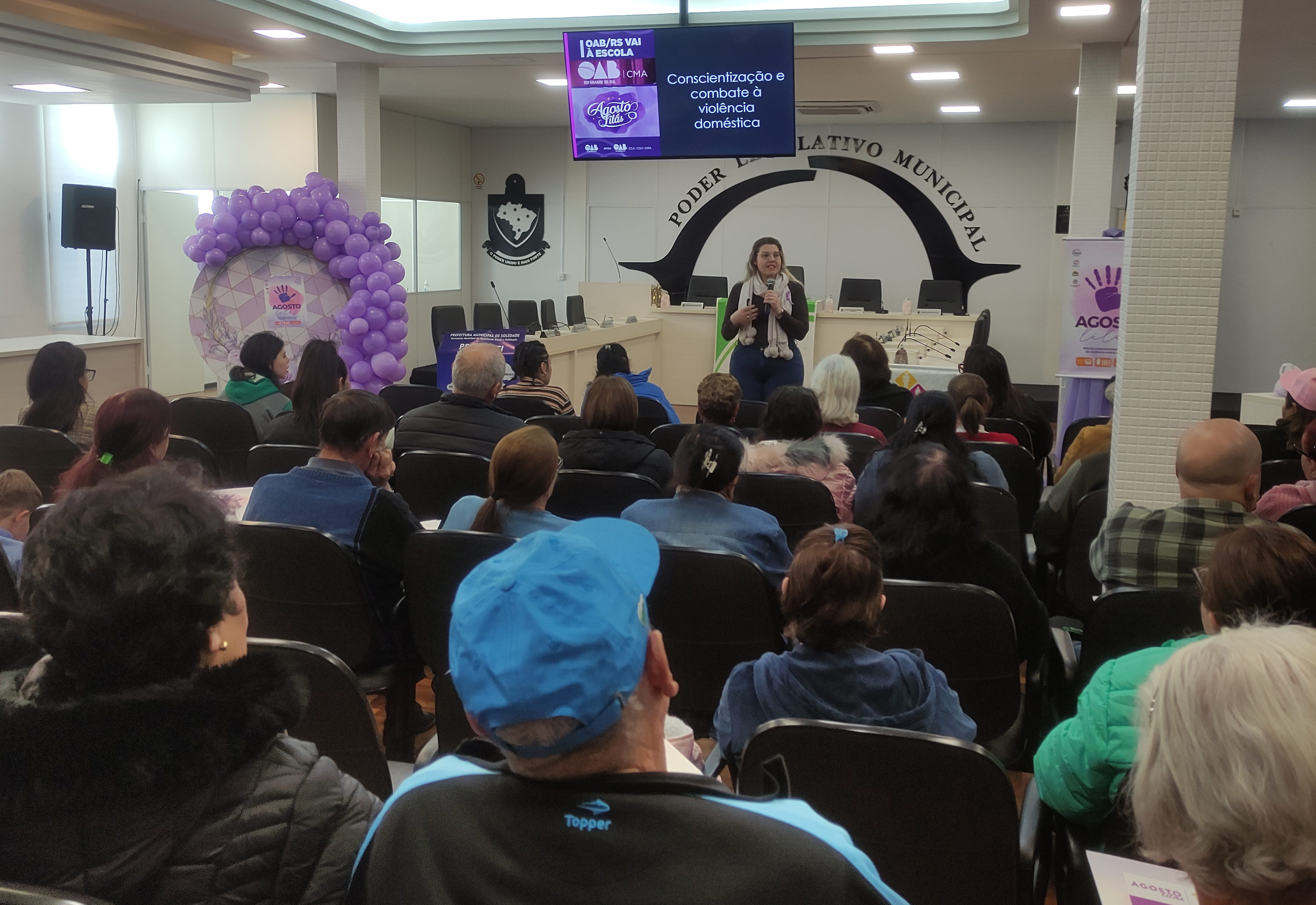 SOLEDADE PROMOVE PALESTRA SOBRE COMBATE À VIOLÊNCIA DOMÉSTICA NO AGOSTO LILÁS