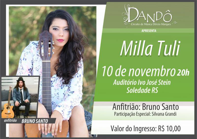 Milla Tuli é a artista convidada do Dandô de novembro