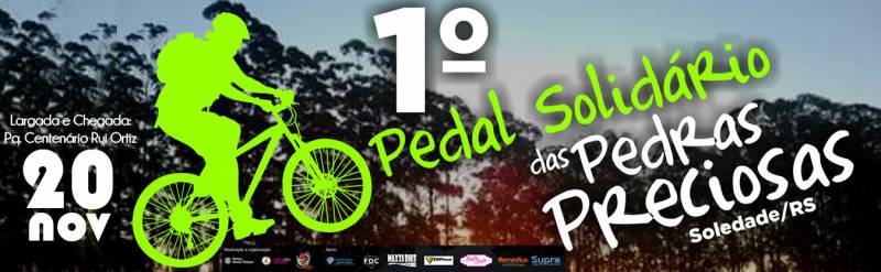 1º Pedal Solidário das Pedras Preciosas acontece neste domingo (20) em Soledade
