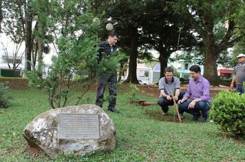 Administração Municipal celebrou Dia da Árvore plantando Ipê na Praça Central