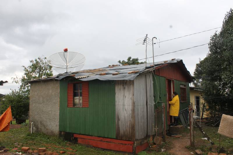 Montada Força-Tarefa para levantamento das casas atingidas pelo temporal de granizo