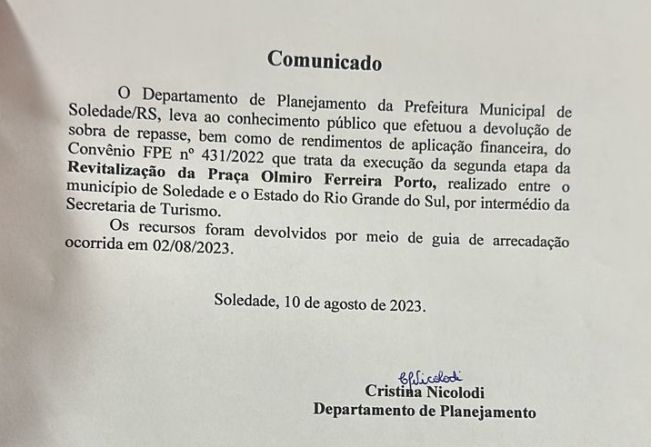 Comunicado 